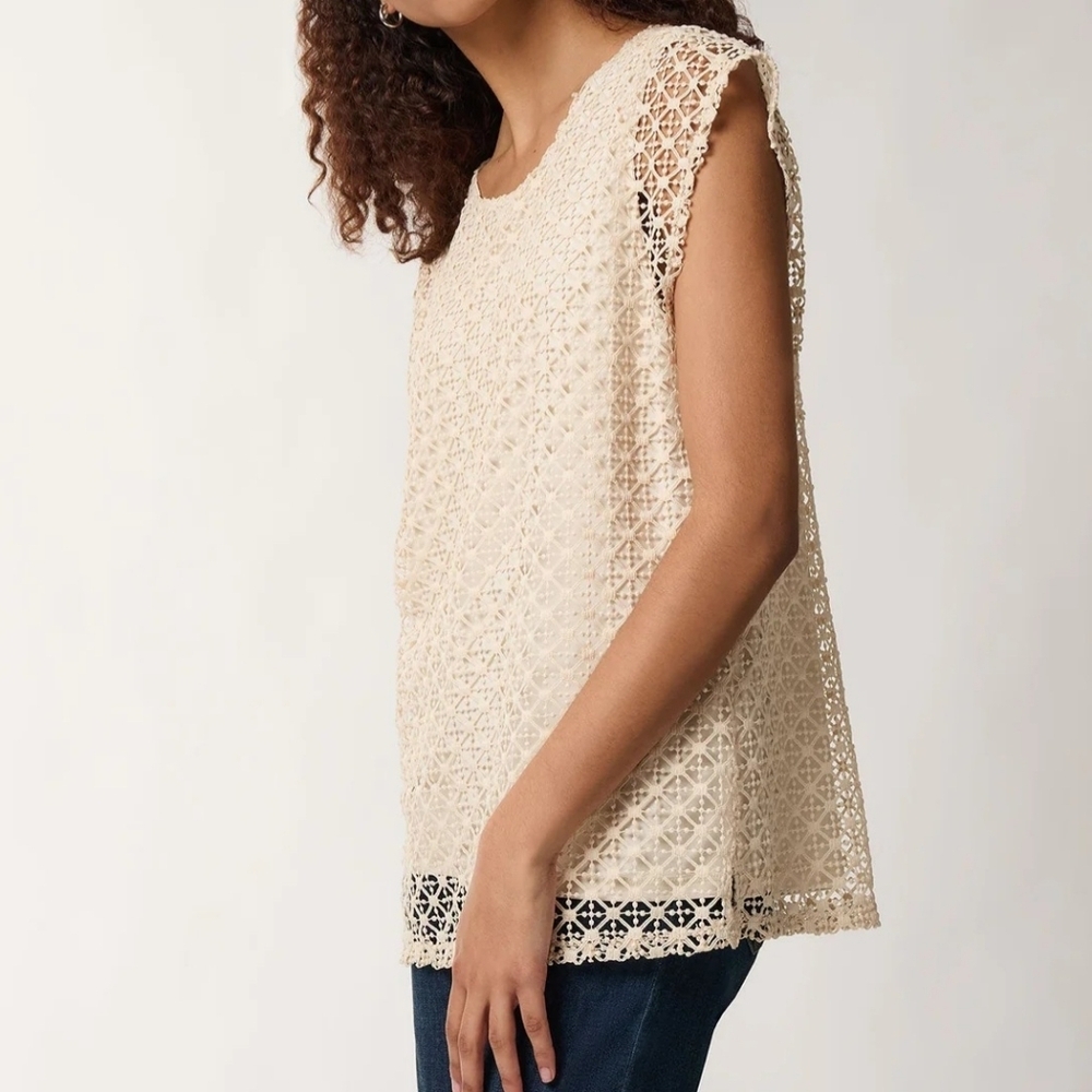 Jones New York Drop Shoulder Top, Lafayette Lace, PXS